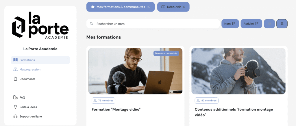 formation encadrée par un créateur de contenu formateur avec suivi pédagogique en groupe.